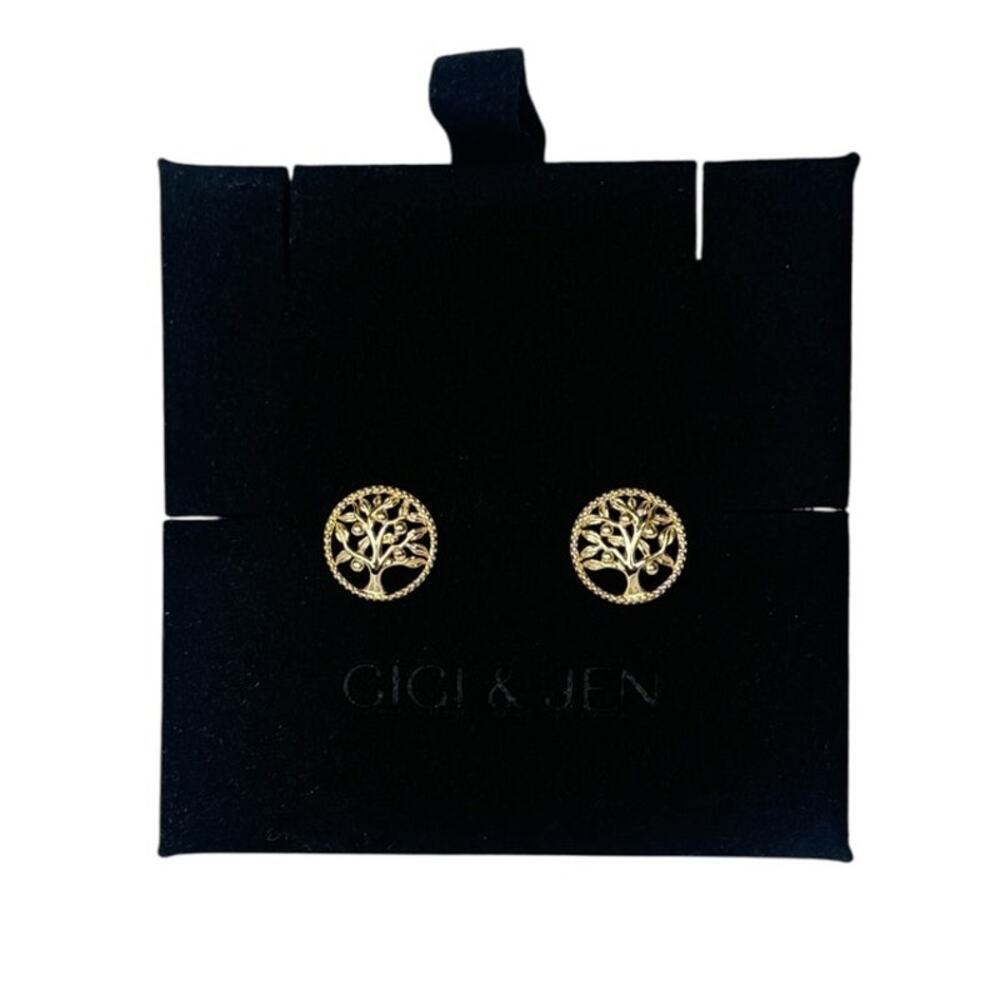 Tree of Life Stud Earrings for Women  Elegant, Minimalist Nature Jewelry